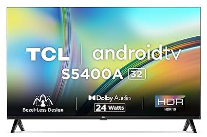 TCL 80.04 cm (32 inches) Bezel-Less S Series HD Ready Smart Android LED TV 32S5400A (Black)